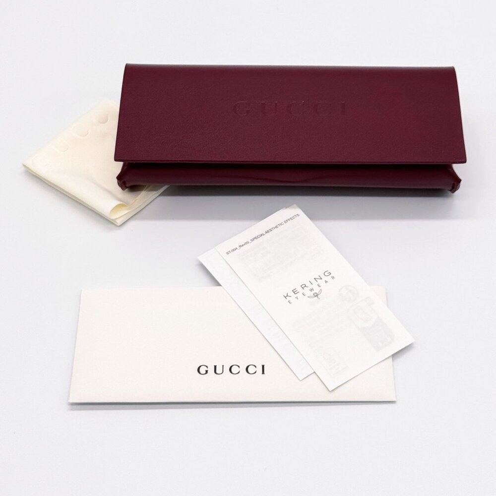 NEW GUCCI SUNGLASSES GOLD WOMEN GEOMETRIC EYEWEAR GUCCI GG1604S 003 - Picture 12 of 12